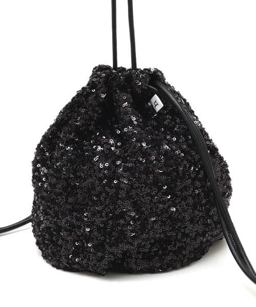 human woman / ヒューマンウーマン バッグ | ◆スパンコールドローストリングバッグ | 詳細7