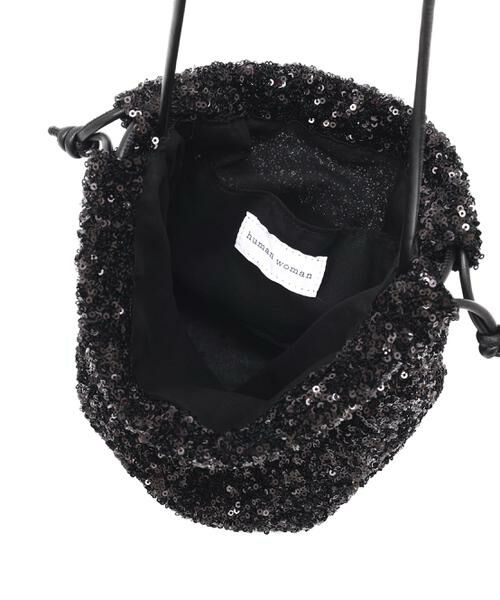 human woman / ヒューマンウーマン バッグ | ◆スパンコールドローストリングバッグ | 詳細9