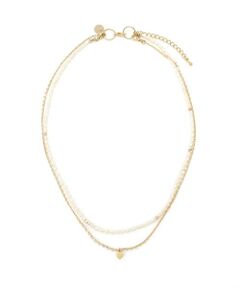 human woman / ヒューマンウーマン ネックレス・ペンダント・チョーカー | ◆パール＆レースチェーン２連ネックレス