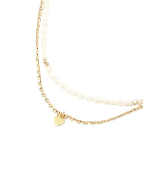 human woman / ヒューマンウーマン ネックレス・ペンダント・チョーカー | ◆パール＆レースチェーン２連ネックレス | 詳細1