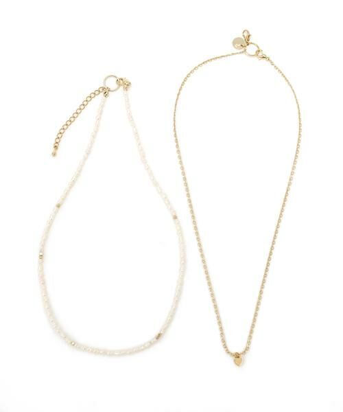 human woman / ヒューマンウーマン ネックレス・ペンダント・チョーカー | ◆パール＆レースチェーン２連ネックレス | 詳細3