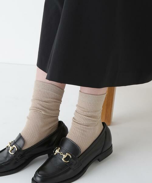 human woman/ヒューマンウーマン ◆ラメソックス ベージュ FR human woman/ヒューマンウーマン ◆ラメソックス ベージュ FR