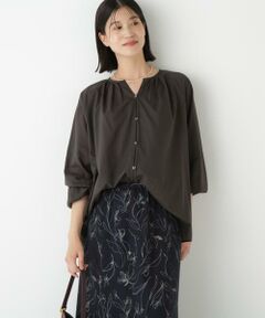 human woman / ヒューマンウーマン シャツ・ブラウス | ◆ダイヤドットギャザーブラウス