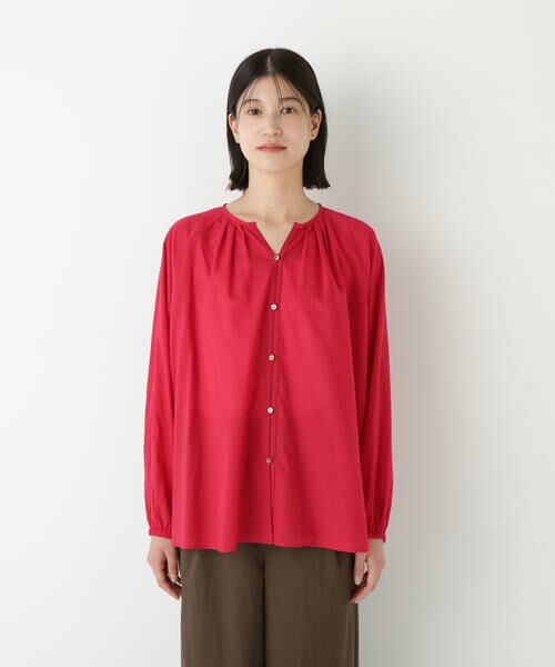 human woman / ヒューマンウーマン シャツ・ブラウス | ◆ダイヤドットギャザーブラウス | 詳細9