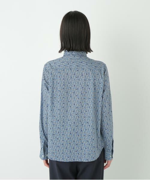 human woman / ヒューマンウーマン シャツ・ブラウス | ◆リバティプリントベーシックカラーシャツ | 詳細5