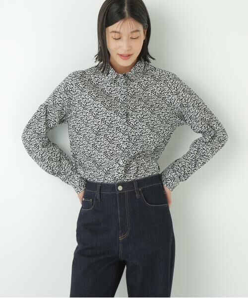 human woman / ヒューマンウーマン シャツ・ブラウス | ◆リバティプリントベーシックカラーシャツ | 詳細8