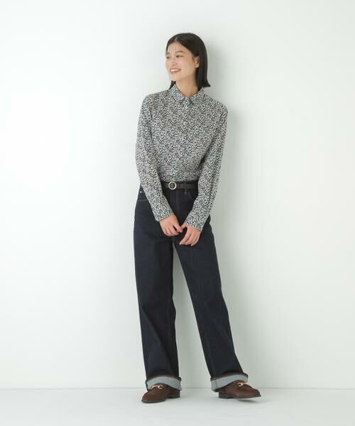 human woman / ヒューマンウーマン シャツ・ブラウス | ◆リバティプリントベーシックカラーシャツ | 詳細9