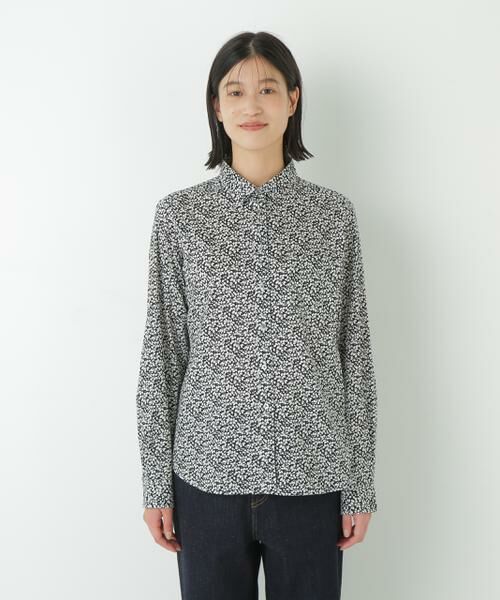 human woman / ヒューマンウーマン シャツ・ブラウス | ◆リバティプリントベーシックカラーシャツ | 詳細11