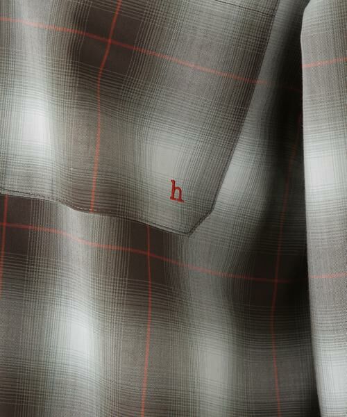 human woman / ヒューマンウーマン シャツ・ブラウス | ◆オンブレーチェックオーバーシャツ | 詳細8