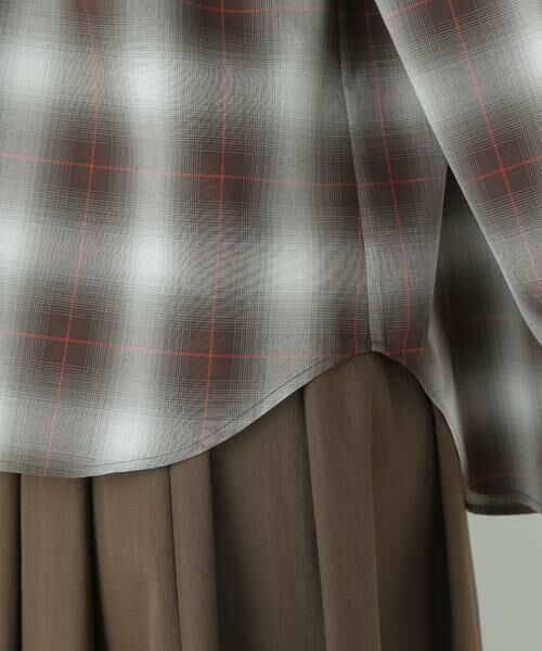 human woman / ヒューマンウーマン シャツ・ブラウス | ◆オンブレーチェックオーバーシャツ | 詳細9