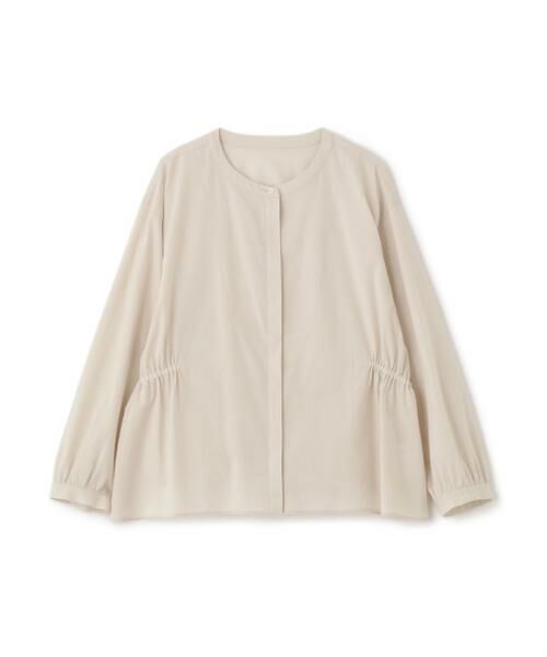 human woman / ヒューマンウーマン シャツ・ブラウス | ◆チューインローンブラウジングノーカラーシャツブラウス | 詳細1