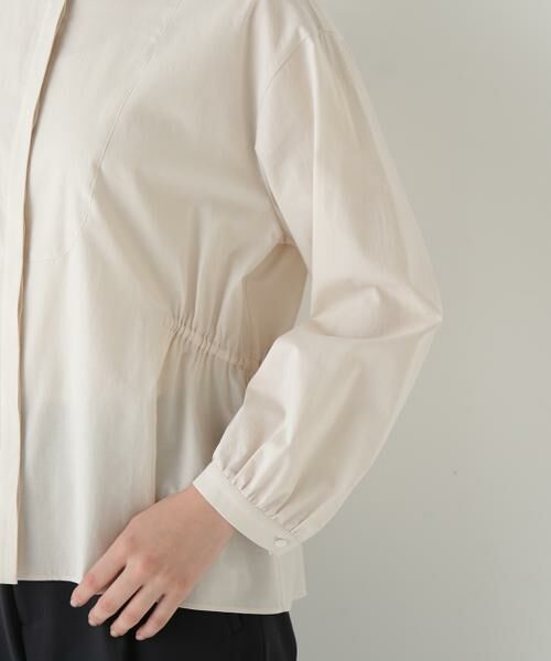 human woman / ヒューマンウーマン シャツ・ブラウス | ◆チューインローンブラウジングノーカラーシャツブラウス | 詳細8