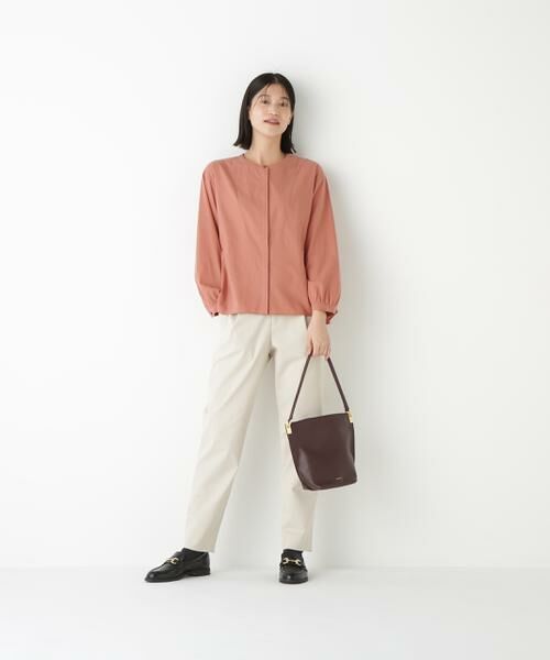 human woman / ヒューマンウーマン シャツ・ブラウス | ◆チューインローンブラウジングノーカラーシャツブラウス | 詳細14