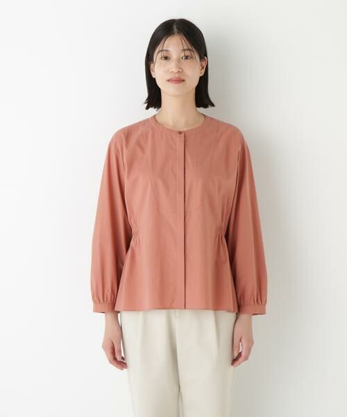 human woman / ヒューマンウーマン シャツ・ブラウス | ◆チューインローンブラウジングノーカラーシャツブラウス | 詳細16