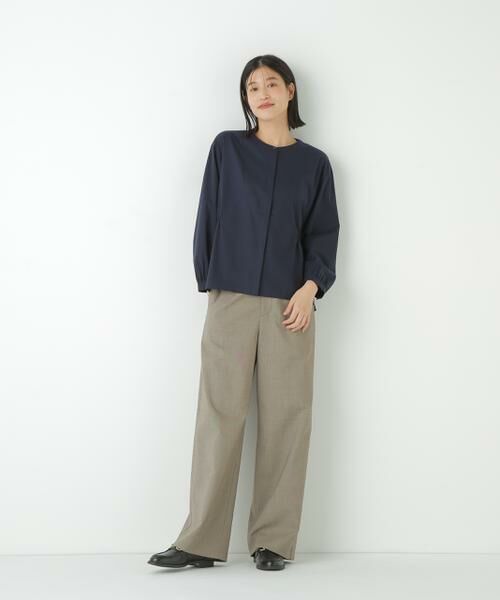 human woman / ヒューマンウーマン シャツ・ブラウス | ◆チューインローンブラウジングノーカラーシャツブラウス | 詳細21