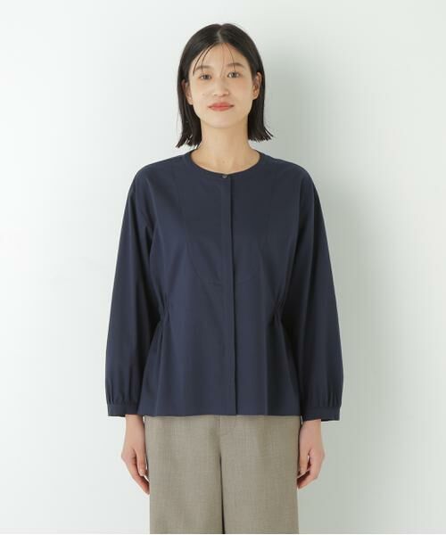 human woman / ヒューマンウーマン シャツ・ブラウス | ◆チューインローンブラウジングノーカラーシャツブラウス | 詳細22