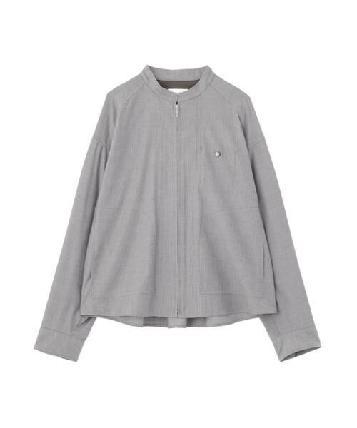human woman / ヒューマンウーマン シャツ・ブラウス | ◆ツイルストライプジップシャツブルゾン | 詳細6