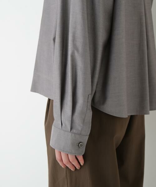 human woman / ヒューマンウーマン シャツ・ブラウス | ◆ツイルストライプジップシャツブルゾン | 詳細15