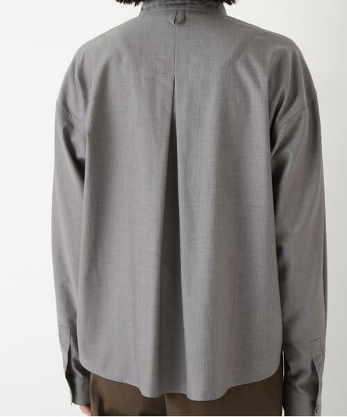 human woman / ヒューマンウーマン シャツ・ブラウス | ◆ツイルストライプジップシャツブルゾン | 詳細16