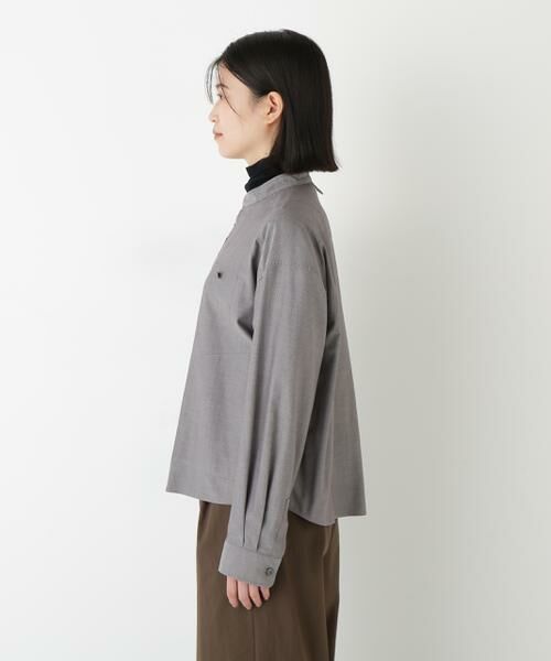 human woman / ヒューマンウーマン シャツ・ブラウス | ◆ツイルストライプジップシャツブルゾン | 詳細10