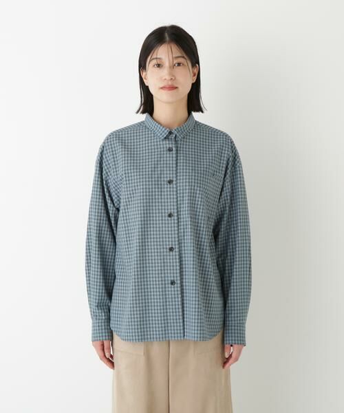 human woman / ヒューマンウーマン シャツ・ブラウス | ◆オンブレーチェックオーバーシャツ | 詳細3