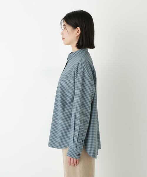 human woman / ヒューマンウーマン シャツ・ブラウス | ◆オンブレーチェックオーバーシャツ | 詳細4