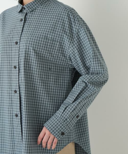 human woman / ヒューマンウーマン シャツ・ブラウス | ◆オンブレーチェックオーバーシャツ | 詳細8