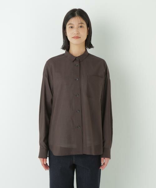 human woman / ヒューマンウーマン シャツ・ブラウス | ◆ギンガムチェックオーバーシャツ | 詳細4