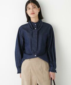 human woman / ヒューマンウーマン シャツ・ブラウス | ◆デニムボウタイブラウス