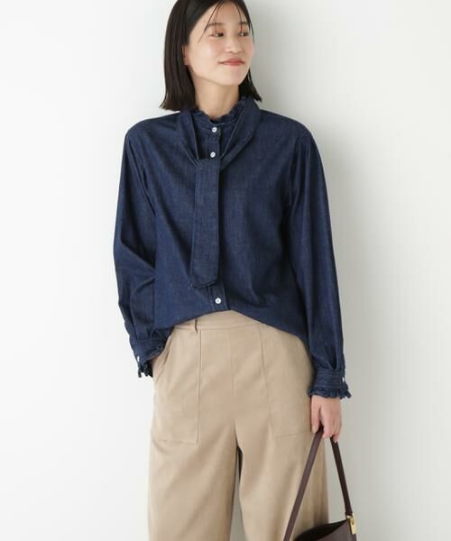human woman / ヒューマンウーマン シャツ・ブラウス | ◆デニムボウタイブラウス | 詳細2