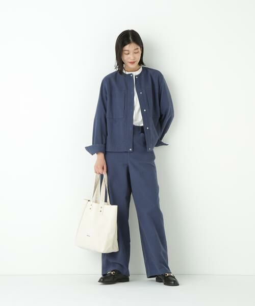 human woman / ヒューマンウーマン パンツ | ◆ストレッチエアリードットコードセミワイドパンツ | 詳細3