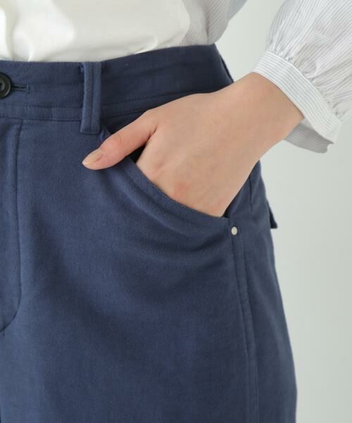 human woman / ヒューマンウーマン パンツ | ◆ストレッチエアリードットコードセミワイドパンツ | 詳細8