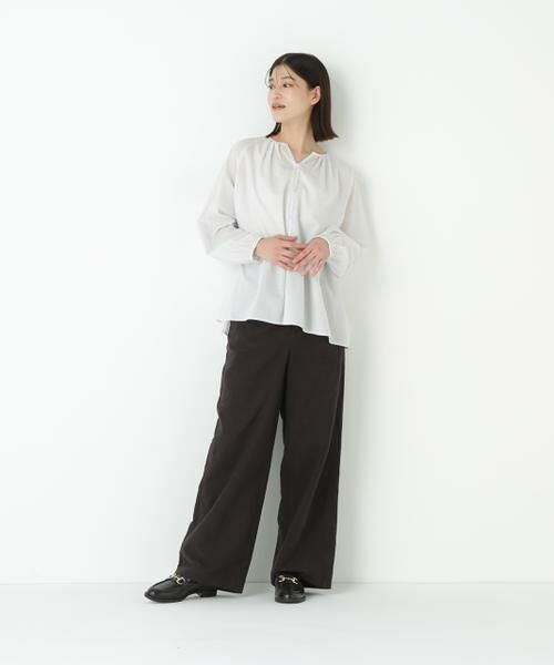 human woman / ヒューマンウーマン パンツ | ◆ストレッチエアリードットコードセミワイドパンツ | 詳細13