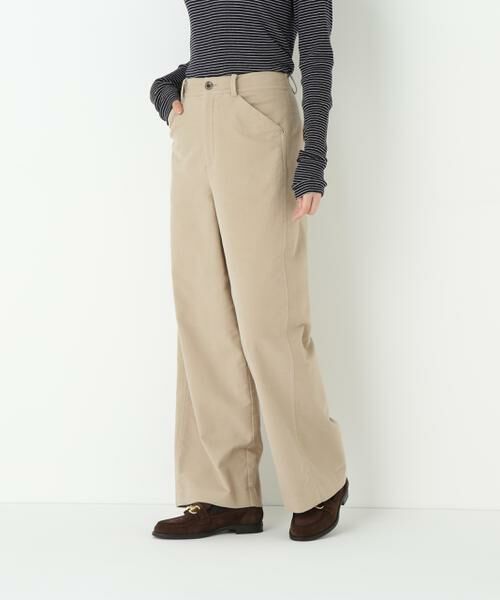 human woman / ヒューマンウーマン パンツ | ◆ストレッチエアリードットコードセミワイドパンツ | 詳細20