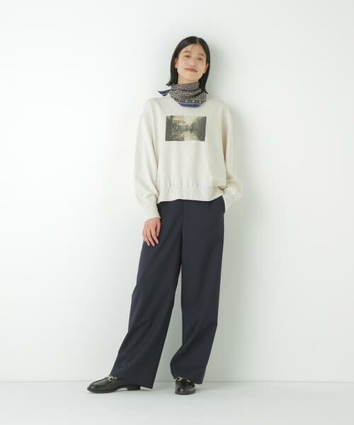 human woman / ヒューマンウーマン パンツ | ◆強撚シャークスキンセミワイドパンツ | 詳細16