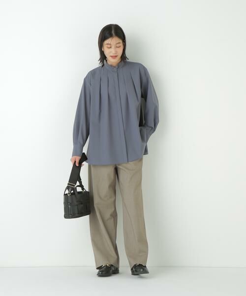 human woman / ヒューマンウーマン パンツ | ◆強撚シャークスキンセミワイドパンツ | 詳細27