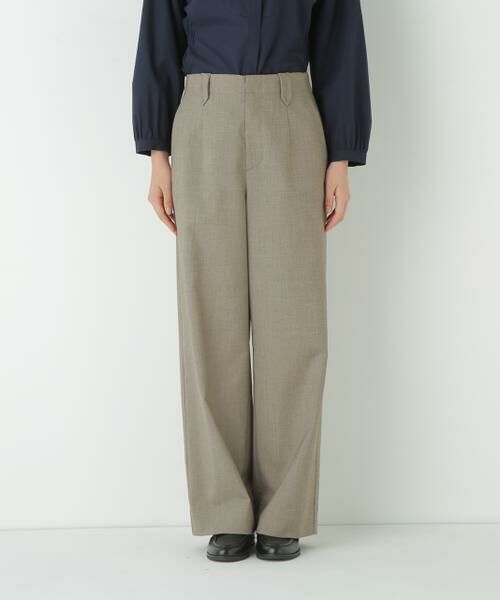 human woman / ヒューマンウーマン パンツ | ◆強撚シャークスキンセミワイドパンツ | 詳細29