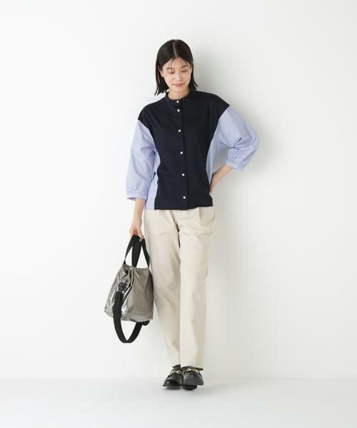 human woman / ヒューマンウーマン パンツ | ◆ストレッチポンチワンタックテーパードパンツ | 詳細2