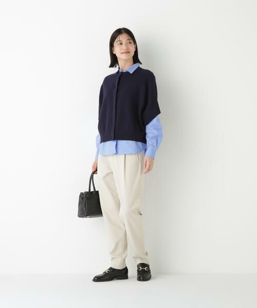 human woman / ヒューマンウーマン パンツ | ◆ストレッチポンチワンタックテーパードパンツ | 詳細3