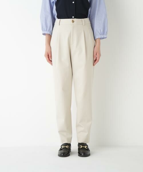 human woman / ヒューマンウーマン パンツ | ◆ストレッチポンチワンタックテーパードパンツ | 詳細5