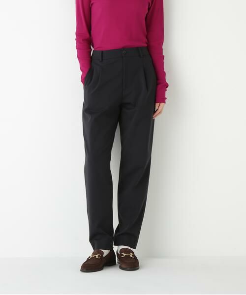 human woman / ヒューマンウーマン パンツ | ◆ストレッチポンチワンタックテーパードパンツ | 詳細13