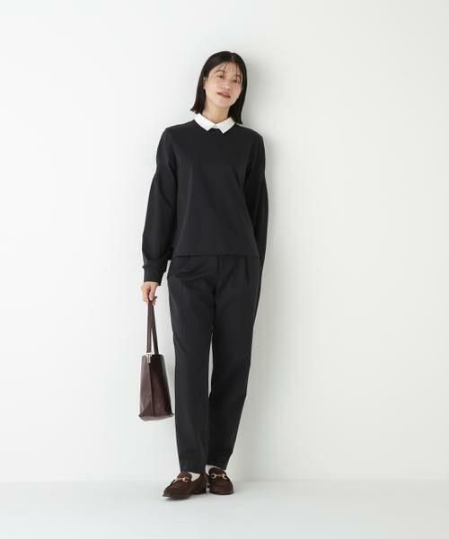 human woman / ヒューマンウーマン パンツ | ◆ストレッチポンチワンタックテーパードパンツ | 詳細14