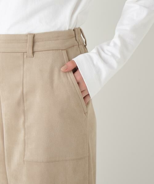 human woman / ヒューマンウーマン パンツ | ◆ストレッチスェードベイカーガウチョパンツ | 詳細18