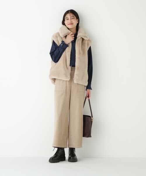 human woman / ヒューマンウーマン パンツ | ◆ストレッチスェードベイカーガウチョパンツ | 詳細11