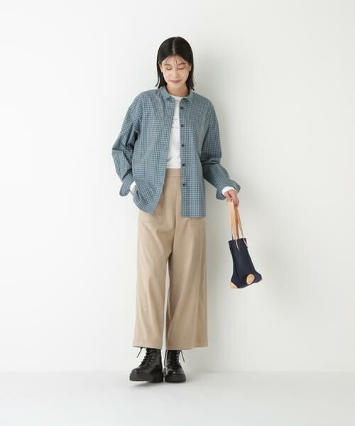 human woman / ヒューマンウーマン パンツ | ◆ストレッチスェードベイカーガウチョパンツ | 詳細13