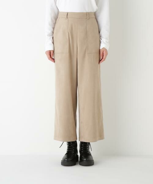 human woman / ヒューマンウーマン パンツ | ◆ストレッチスェードベイカーガウチョパンツ | 詳細14
