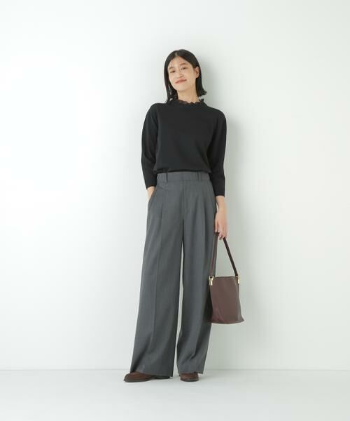 human woman / ヒューマンウーマン パンツ | ◆ダブルタックバギーパンツ | 詳細3