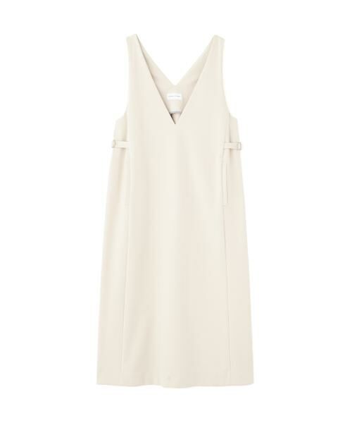 human woman / ヒューマンウーマン ワンピース | ◆ストレッチポンチVネックジャンパースカート | 詳細1