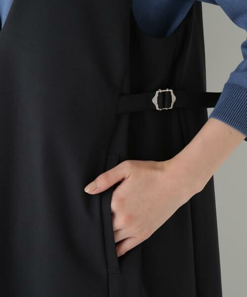 human woman / ヒューマンウーマン ワンピース | ◆ストレッチポンチVネックジャンパースカート | 詳細15