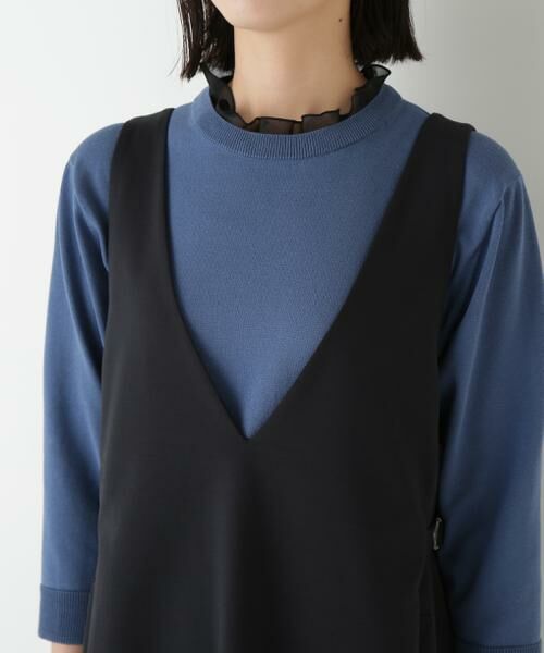 human woman / ヒューマンウーマン ワンピース | ◆ストレッチポンチVネックジャンパースカート | 詳細13